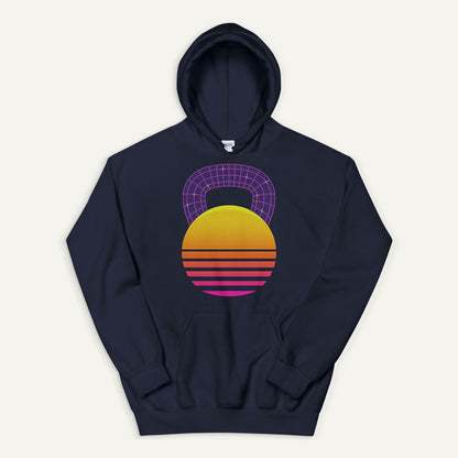 Synthwave Kettlebell Design Pullover Hoodie