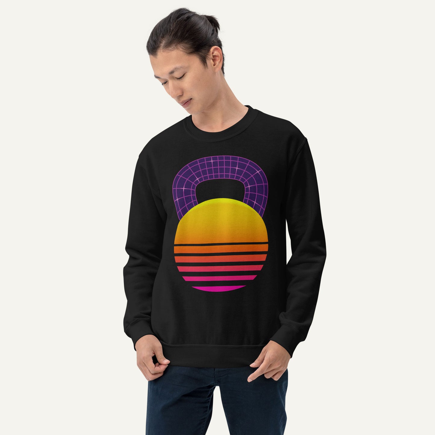 Synthwave Kettlebell Design Sweatshirt