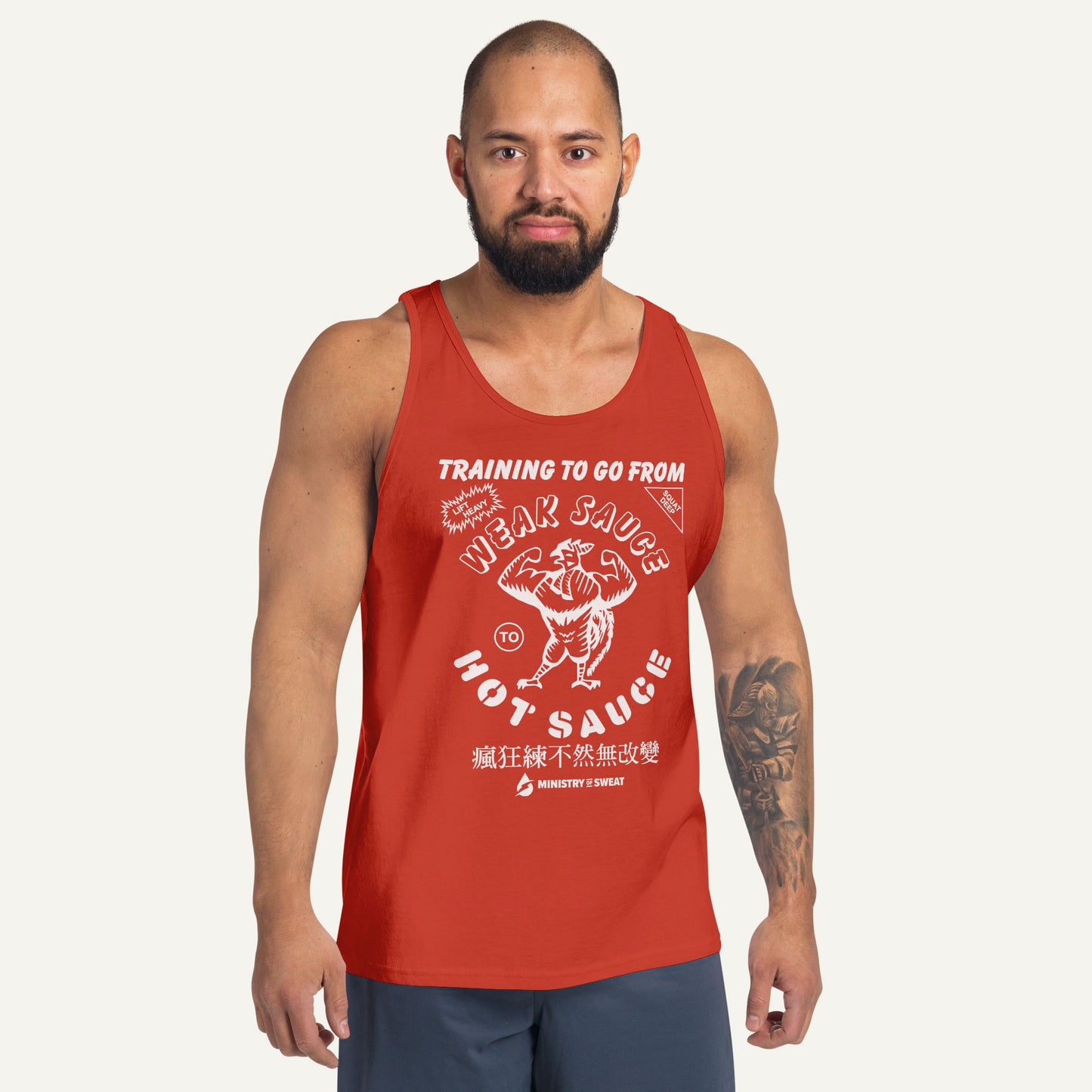 Training To Go From Weak Sauce To Hot Sauce Men's Tank Top