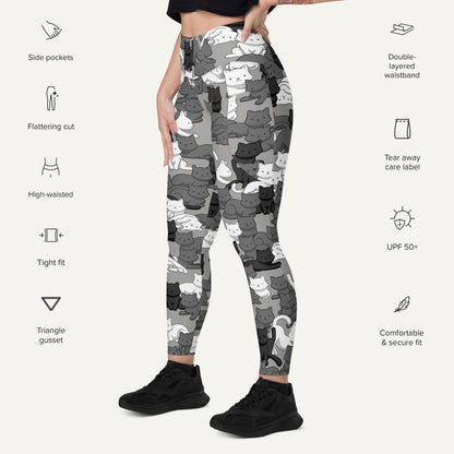 Urban Camo Cat Pocket Leggings