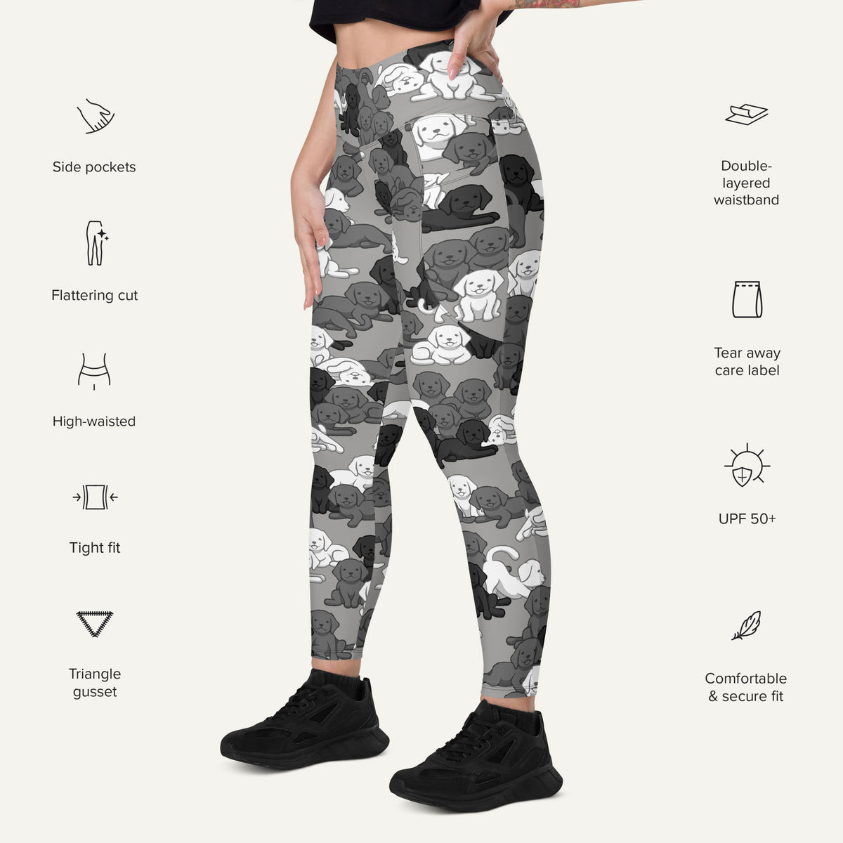 Urban Camo Pups Pocket Leggings