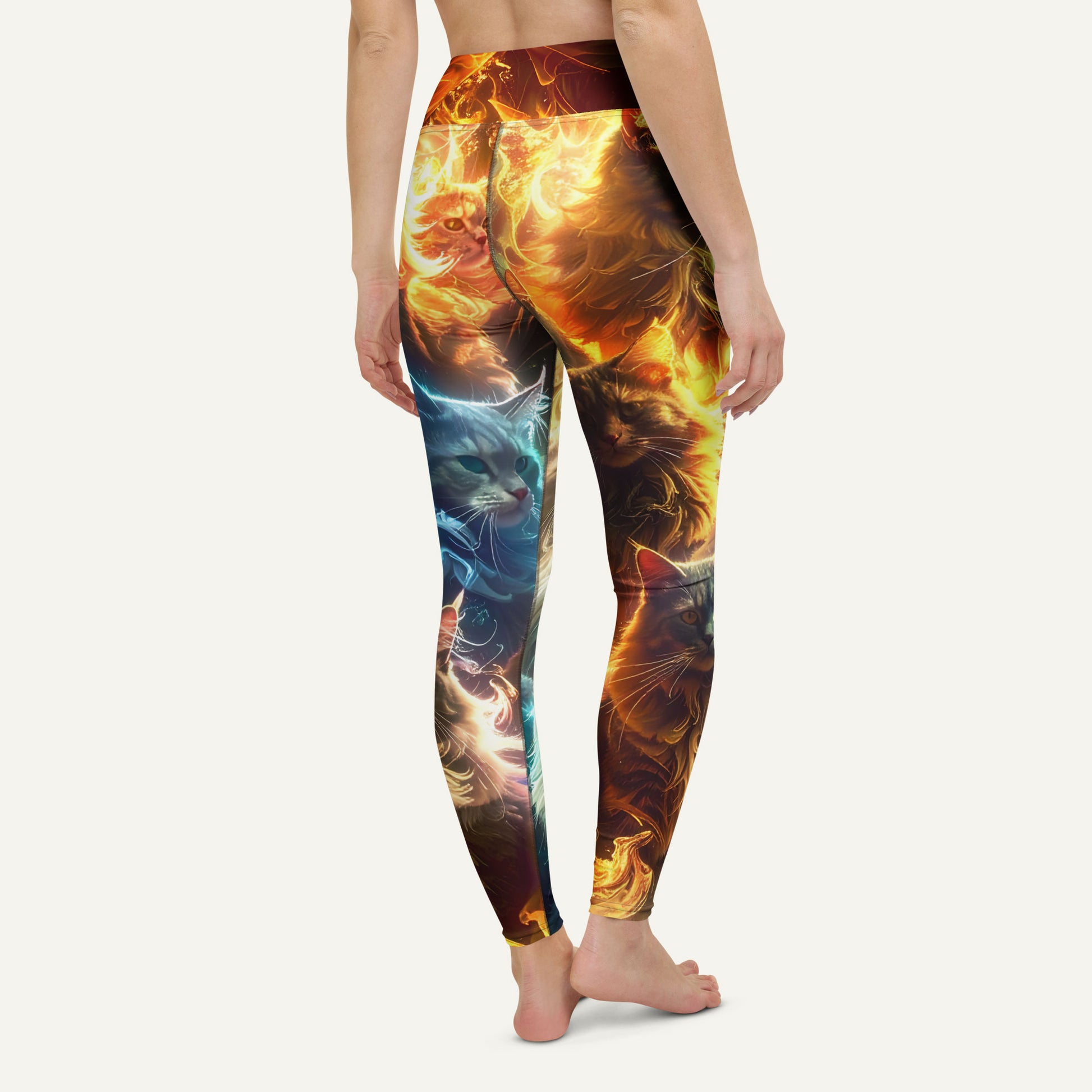Vapor Cats High-Waisted Leggings