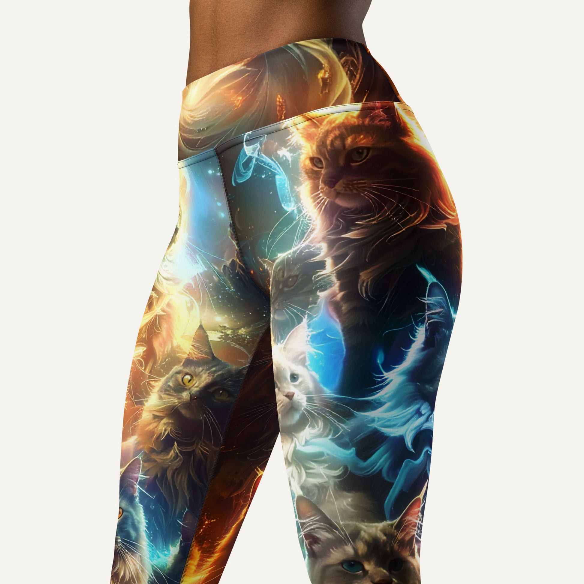 Vapor Cats High-Waisted Leggings