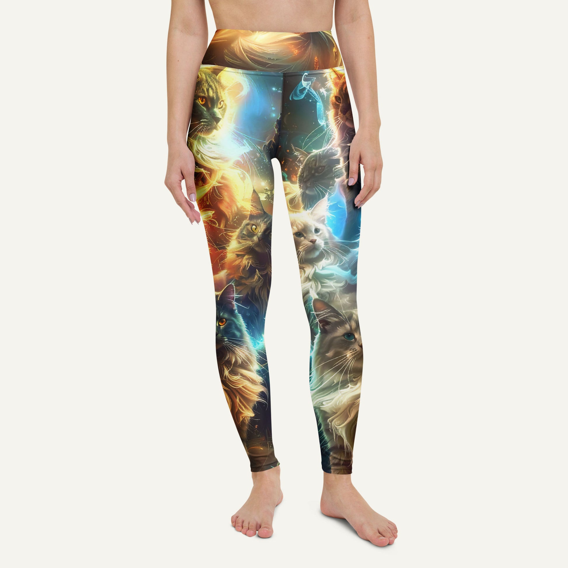 Vapor Cats High-Waisted Leggings