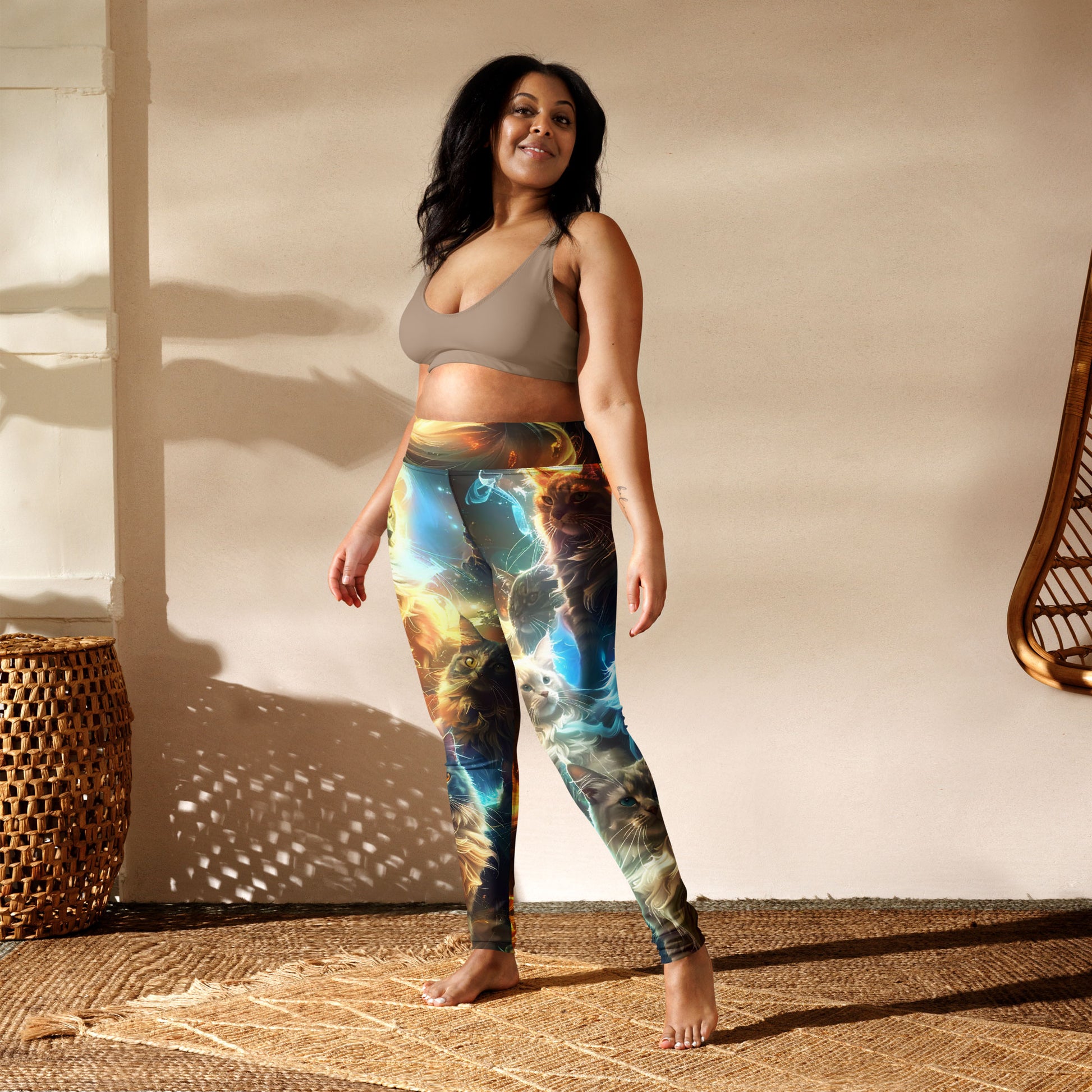 Vapor Cats High-Waisted Leggings