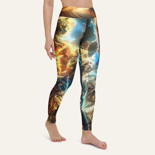 Vapor Cats High-Waisted Leggings