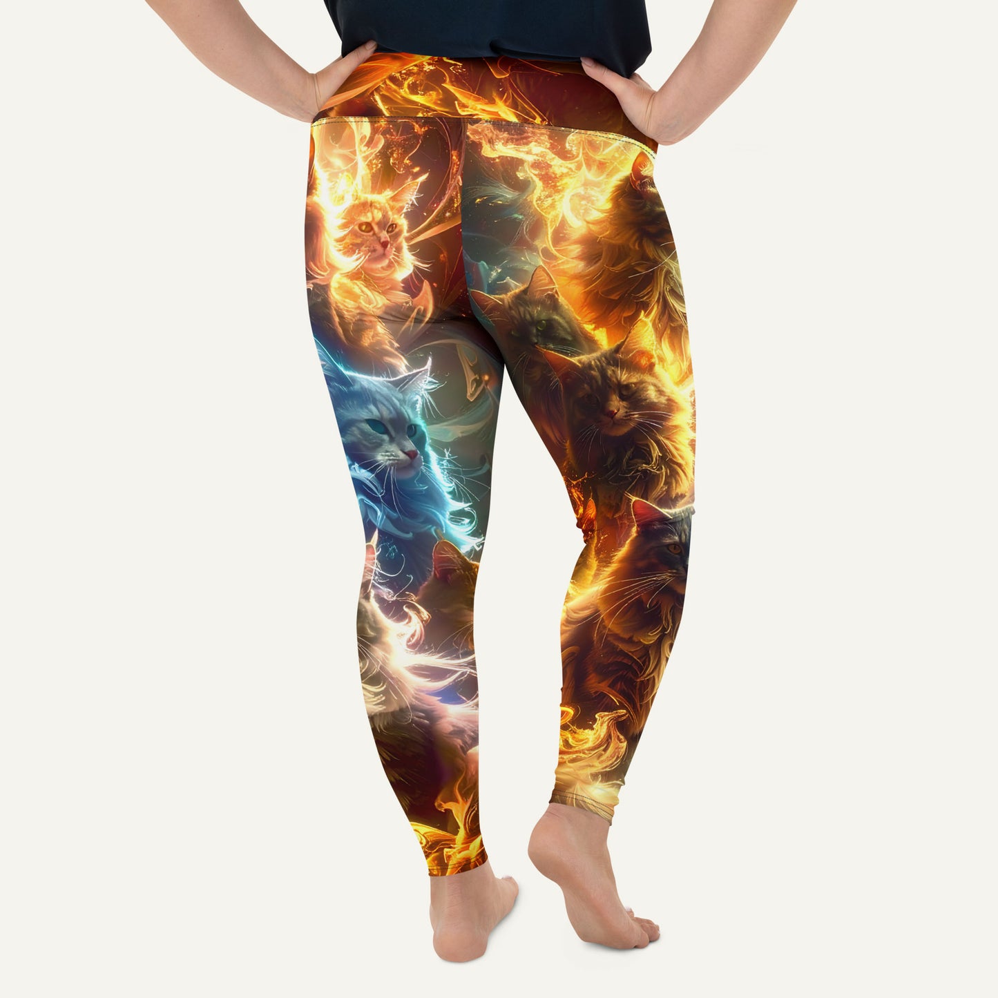 Vapor Cats Plus Size Leggings