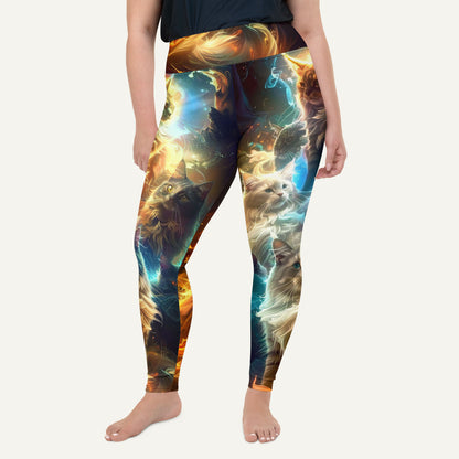 Vapor Cats Plus Size Leggings