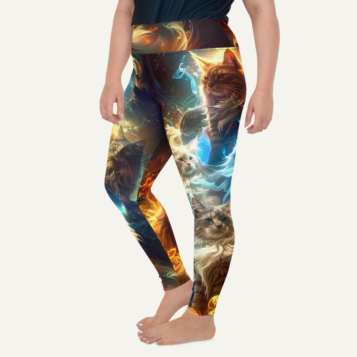 Vapor Cats Plus Size Leggings