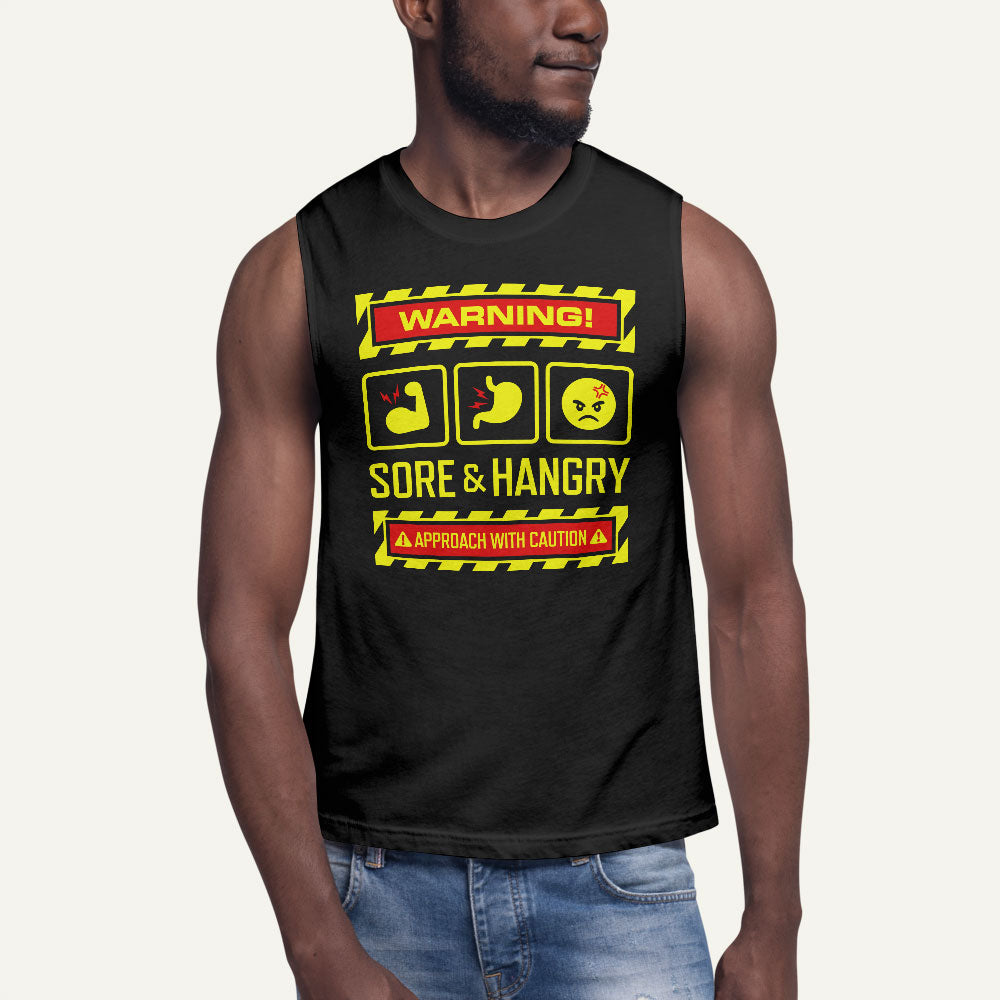 Warning Sore And Hangry Men’s Muscle Tank