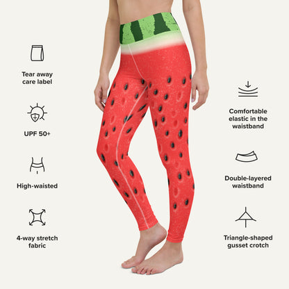 Watermelon High-Waisted Leggings