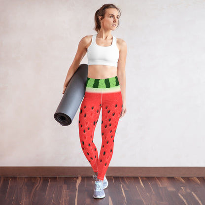 Watermelon High-Waisted Leggings