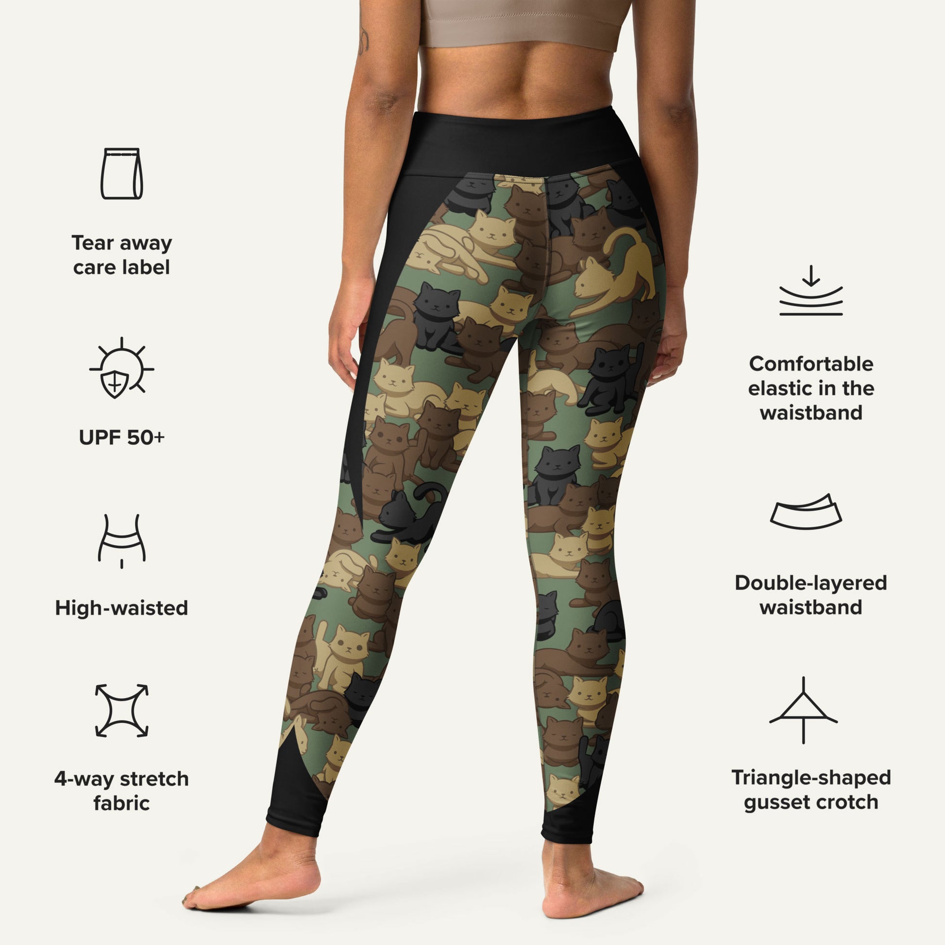 Woodland Camo Cat Sport High-Waisted Leggings - Ministry of Sweat