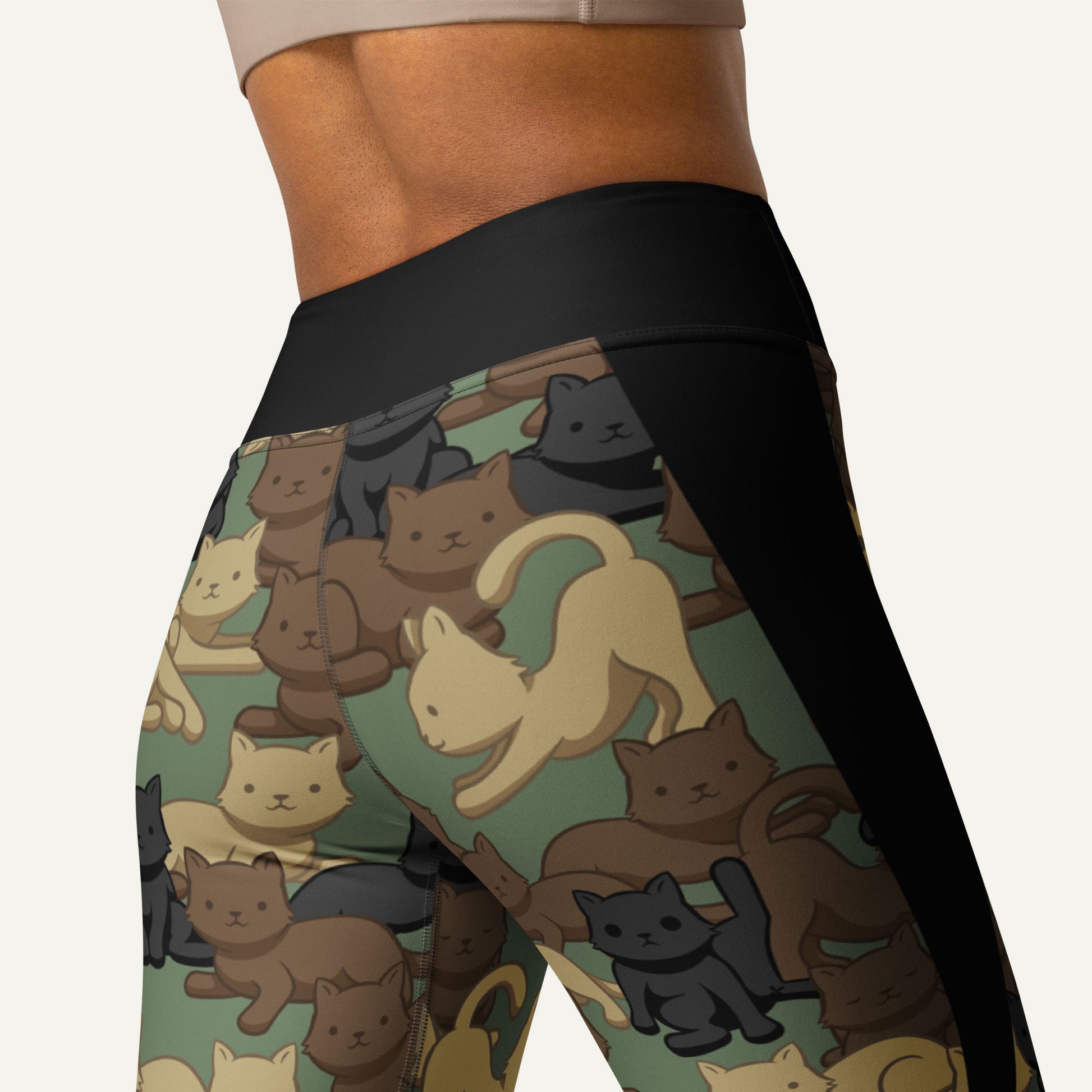 Woodland Camo Cat Sport High-Waisted Leggings - Ministry of Sweat