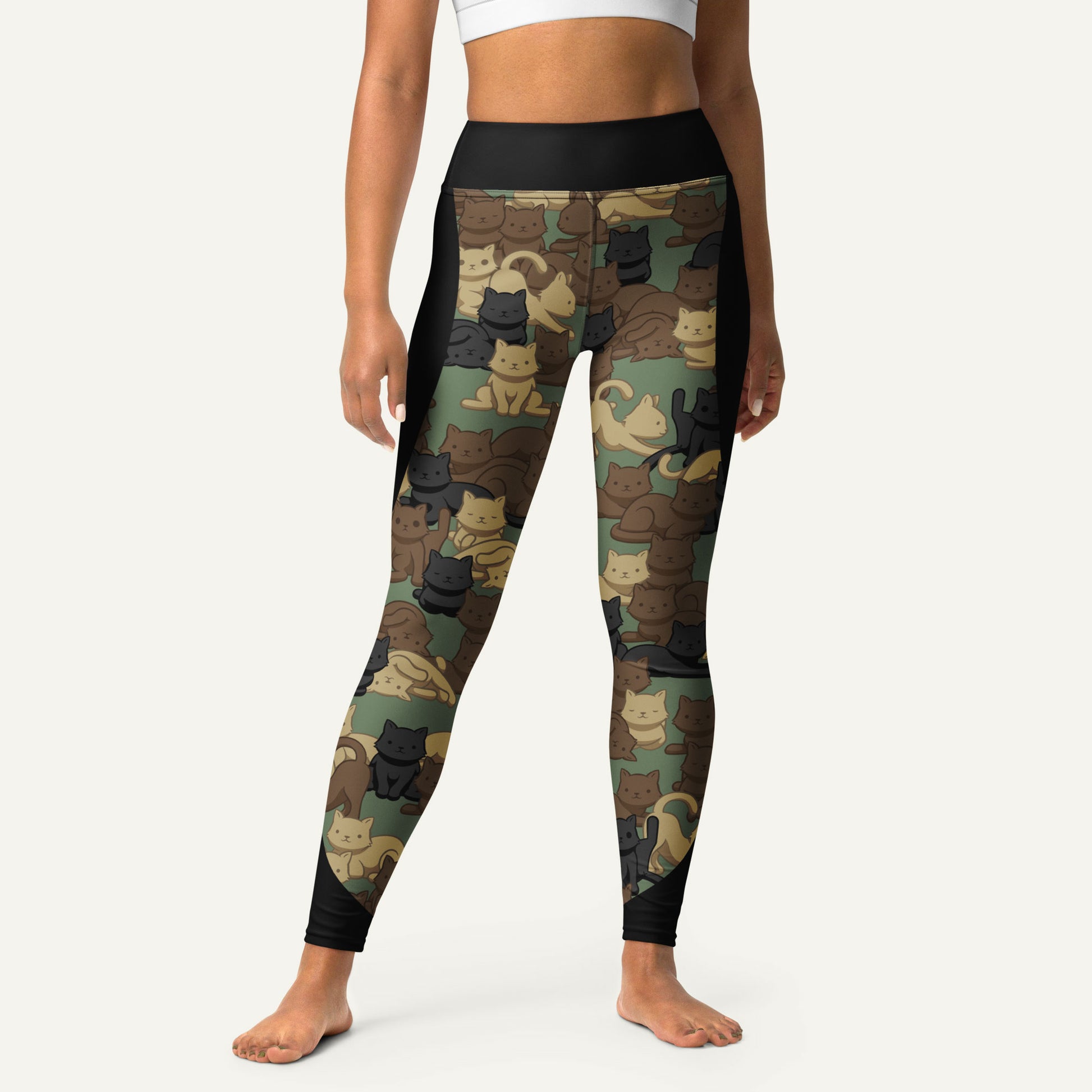 Woodland Camo Cat Sport High-Waisted Leggings - Ministry of Sweat