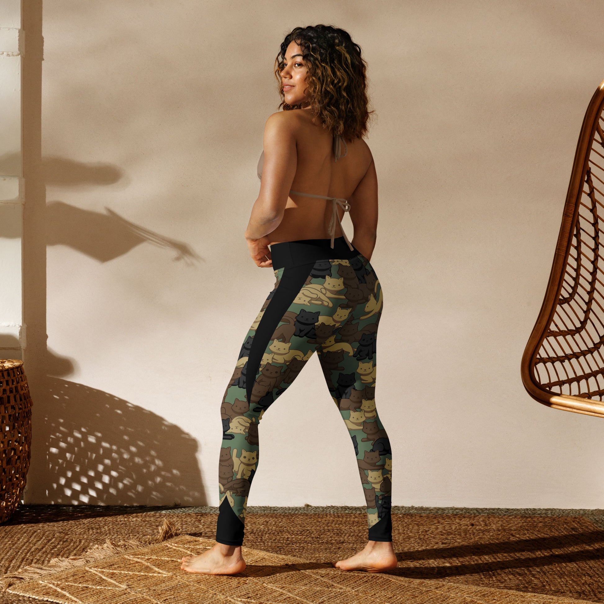 Woodland Camo Cat Sport High-Waisted Leggings - Ministry of Sweat