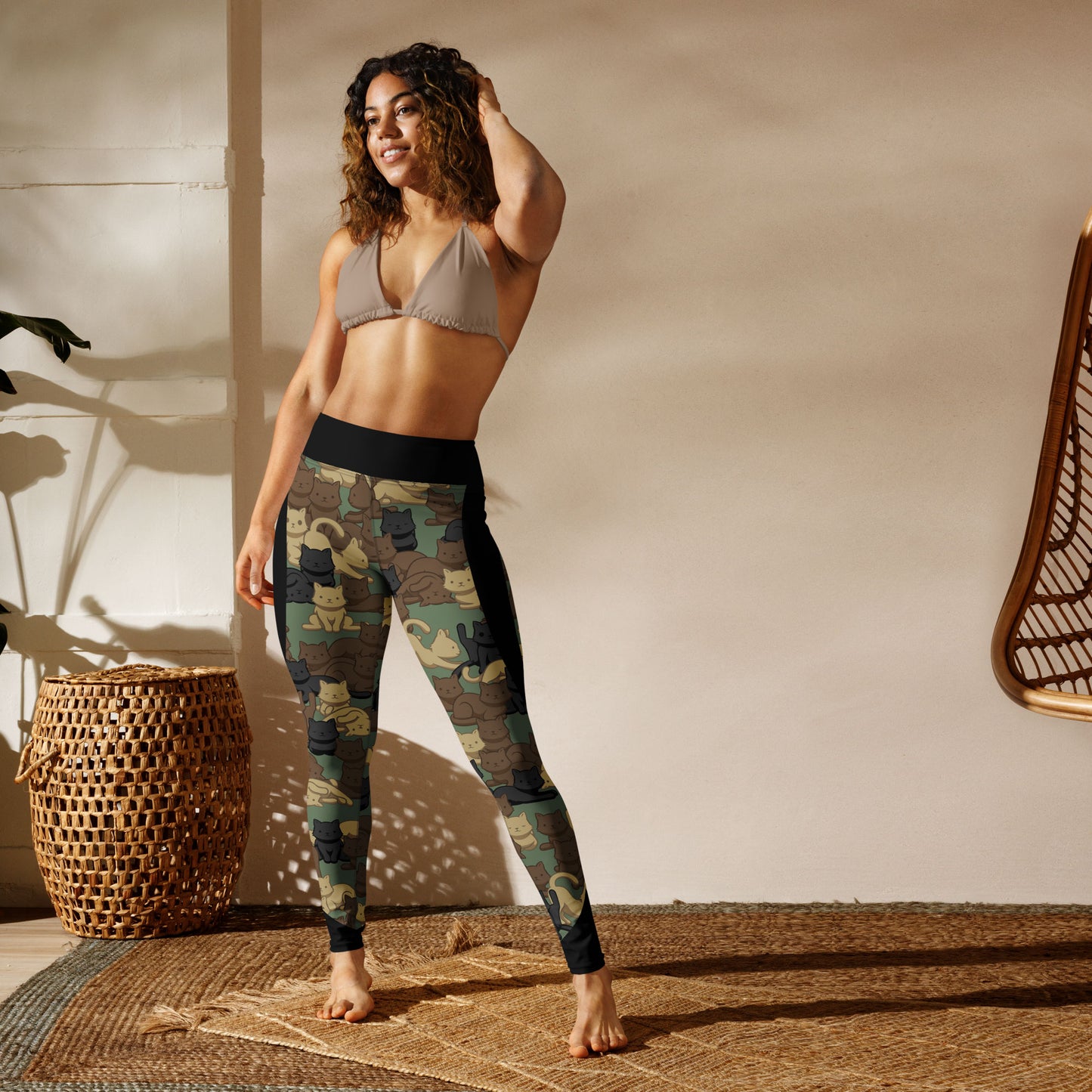 Woodland Camo Cat Sport High-Waisted Leggings - Ministry of Sweat