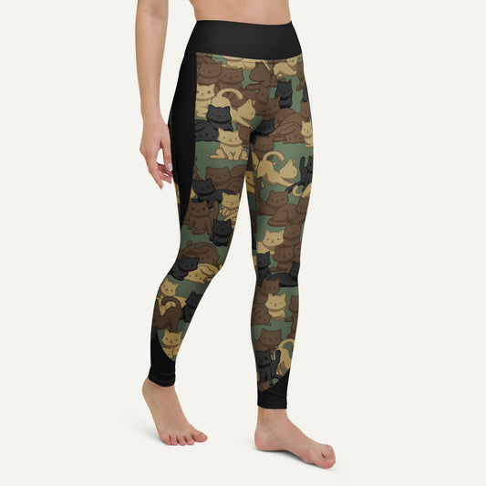 Woodland Camo Cat Sport High-Waisted Leggings