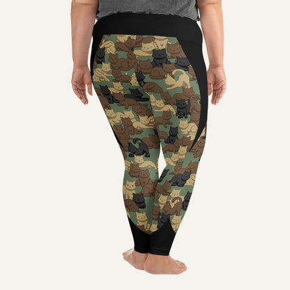Woodland Camo Cat Sport Plus Size Leggings