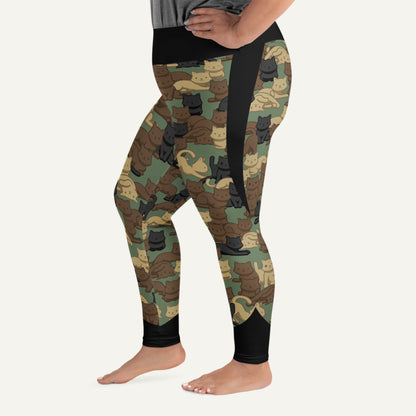 Woodland Camo Cat Sport Plus Size Leggings
