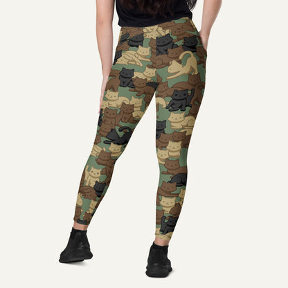 Woodland Camo Cat Pocket Leggings