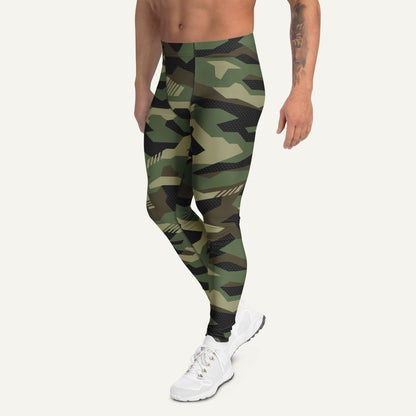 Woodland Geometric Camo Men’s Leggings