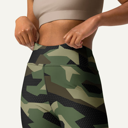 Woodland Geometric Camo High-Waisted Leggings