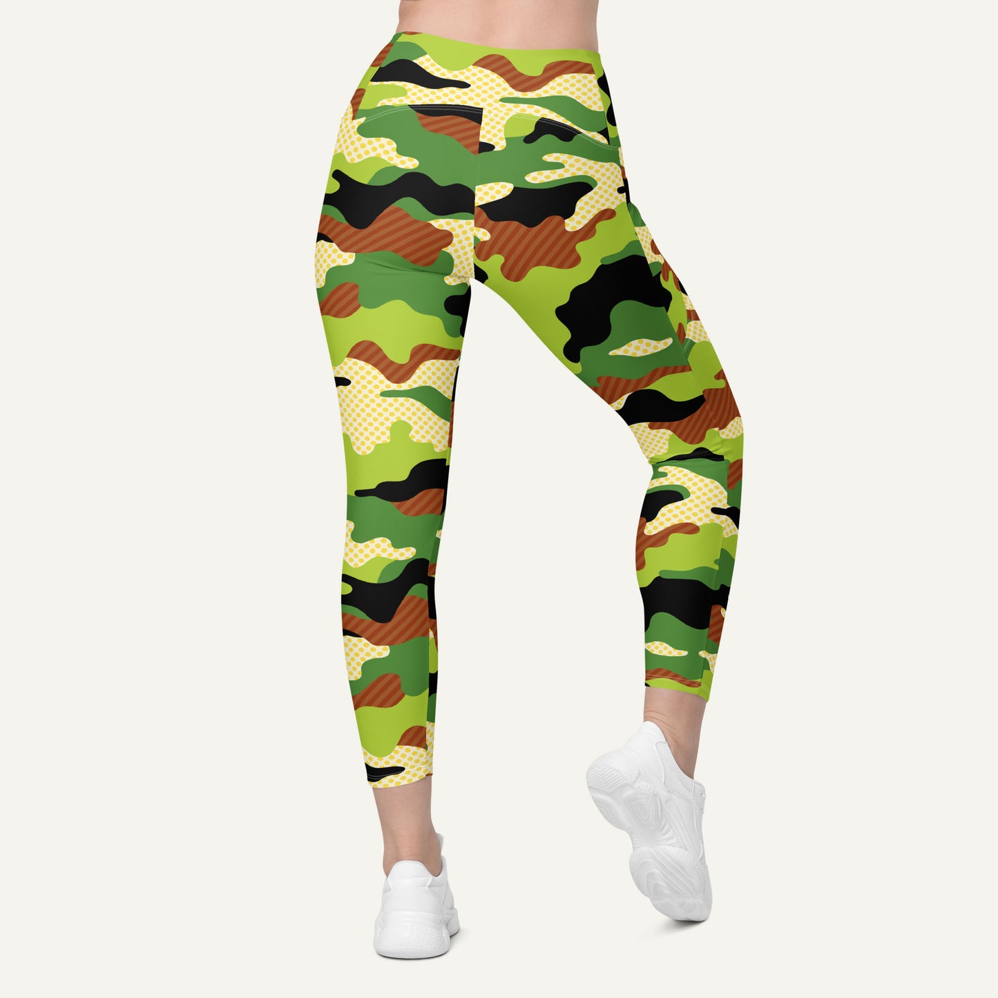 Woodland Pop Camo Crossover Pocket Leggings