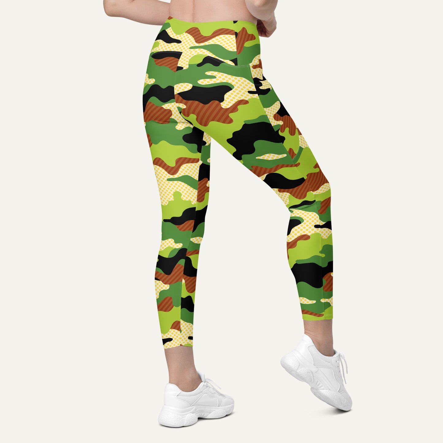 Woodland Pop Camo Crossover Pocket Leggings