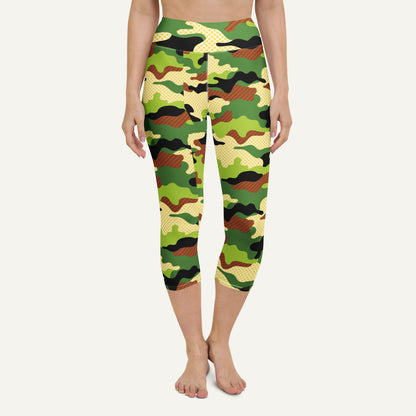 Woodland Pop Camo High-Waisted Capri Leggings