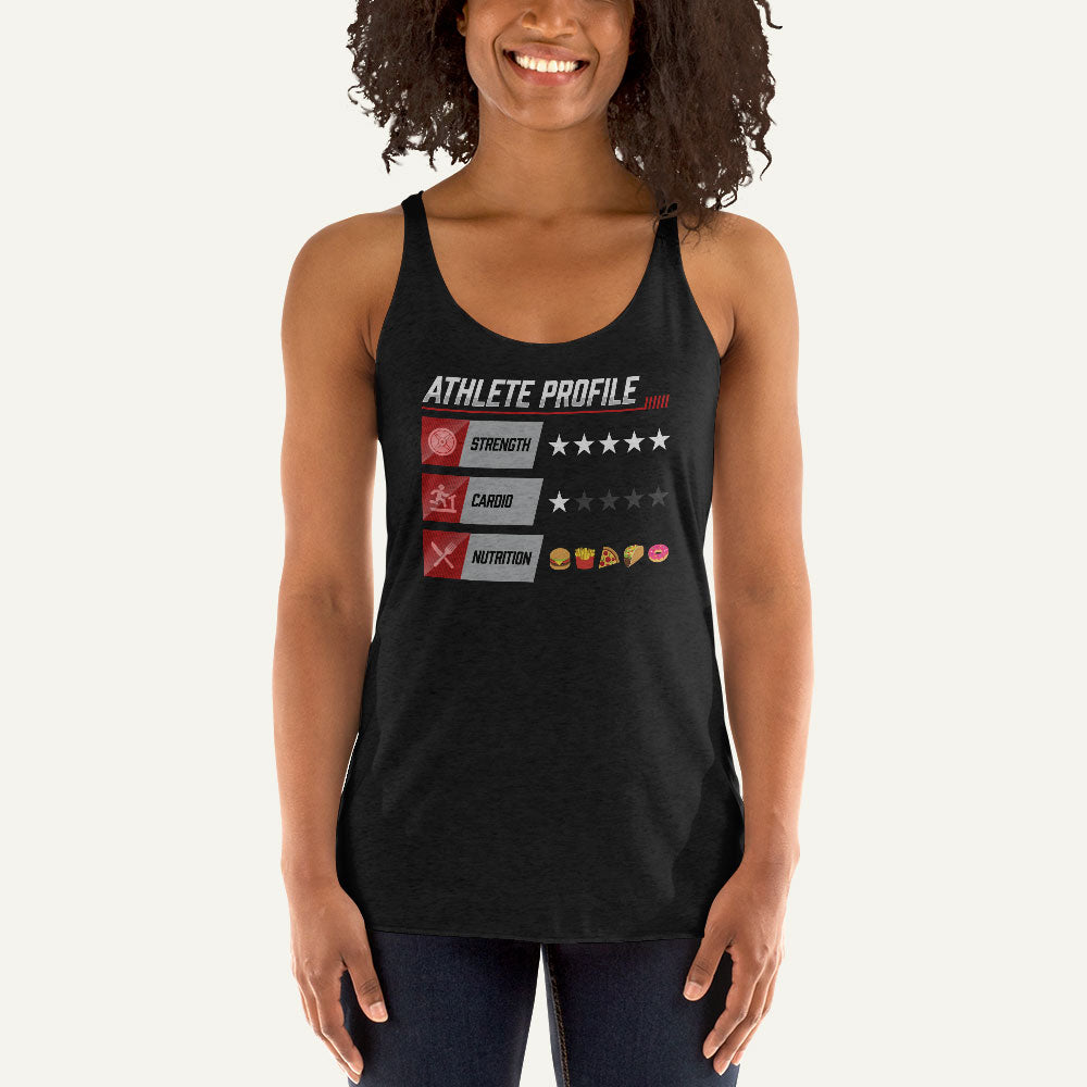 Workout Athlete Profile Women’s Racerback Tank Top