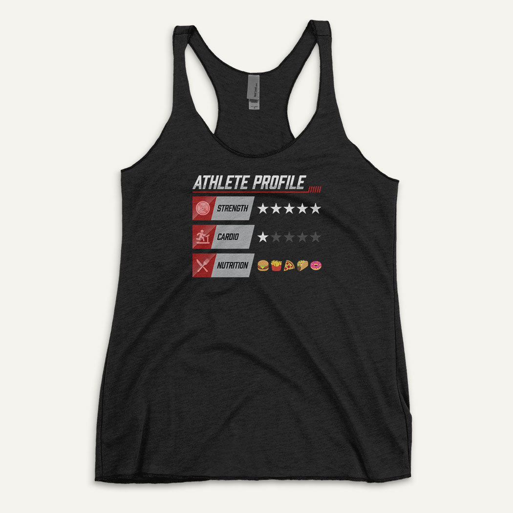 Workout Athlete Profile Women’s Racerback Tank Top