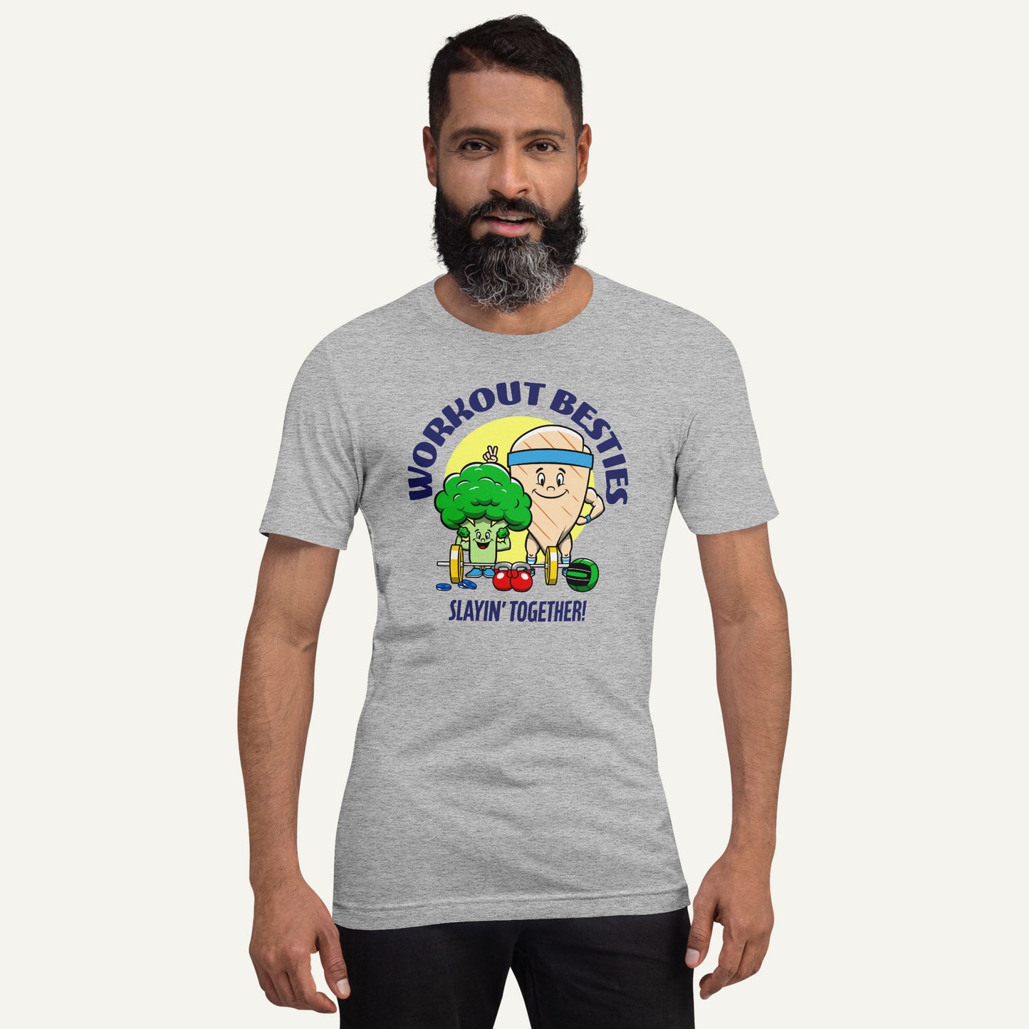 Workout Besties Chicken Breast And Broccoli Men’s Standard T-Shirt