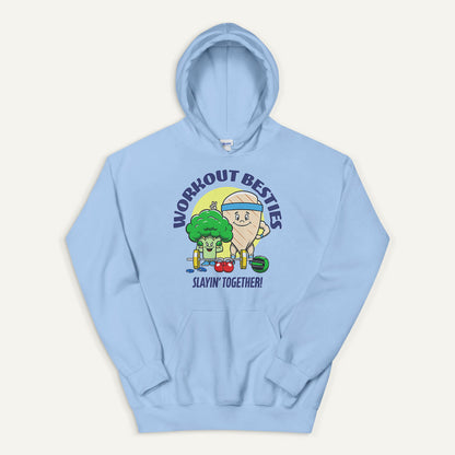 Workout Besties Chicken Breast And Broccoli Pullover Hoodie