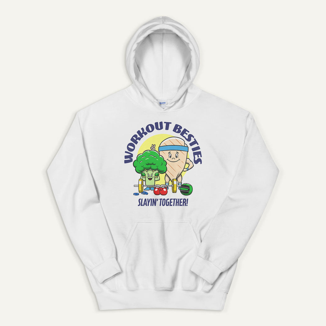Workout Besties Chicken Breast And Broccoli Pullover Hoodie