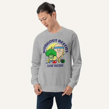 Workout Besties Chicken Breast And Broccoli Sweatshirt