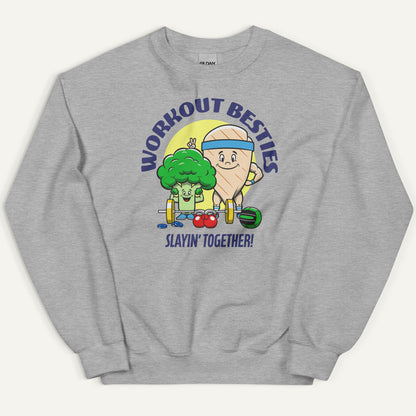 Workout Besties Chicken Breast And Broccoli Sweatshirt