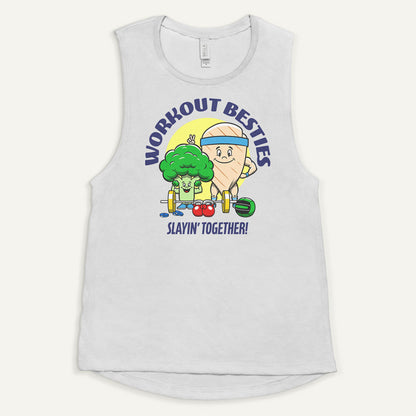Workout Besties Chicken Breast And Broccoli Women’s Muscle Tank