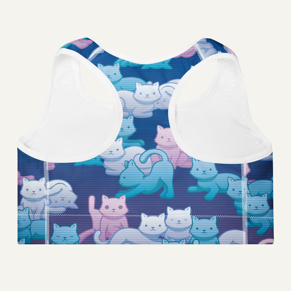 Y2K Camo Cats Padded Sports Bra