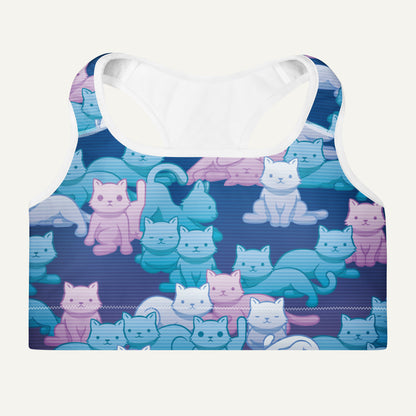 Y2K Camo Cats Padded Sports Bra