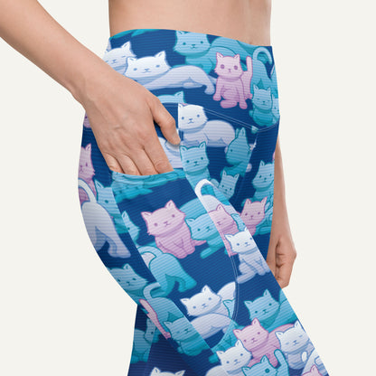 Y2K Camo Cats Pocket Leggings