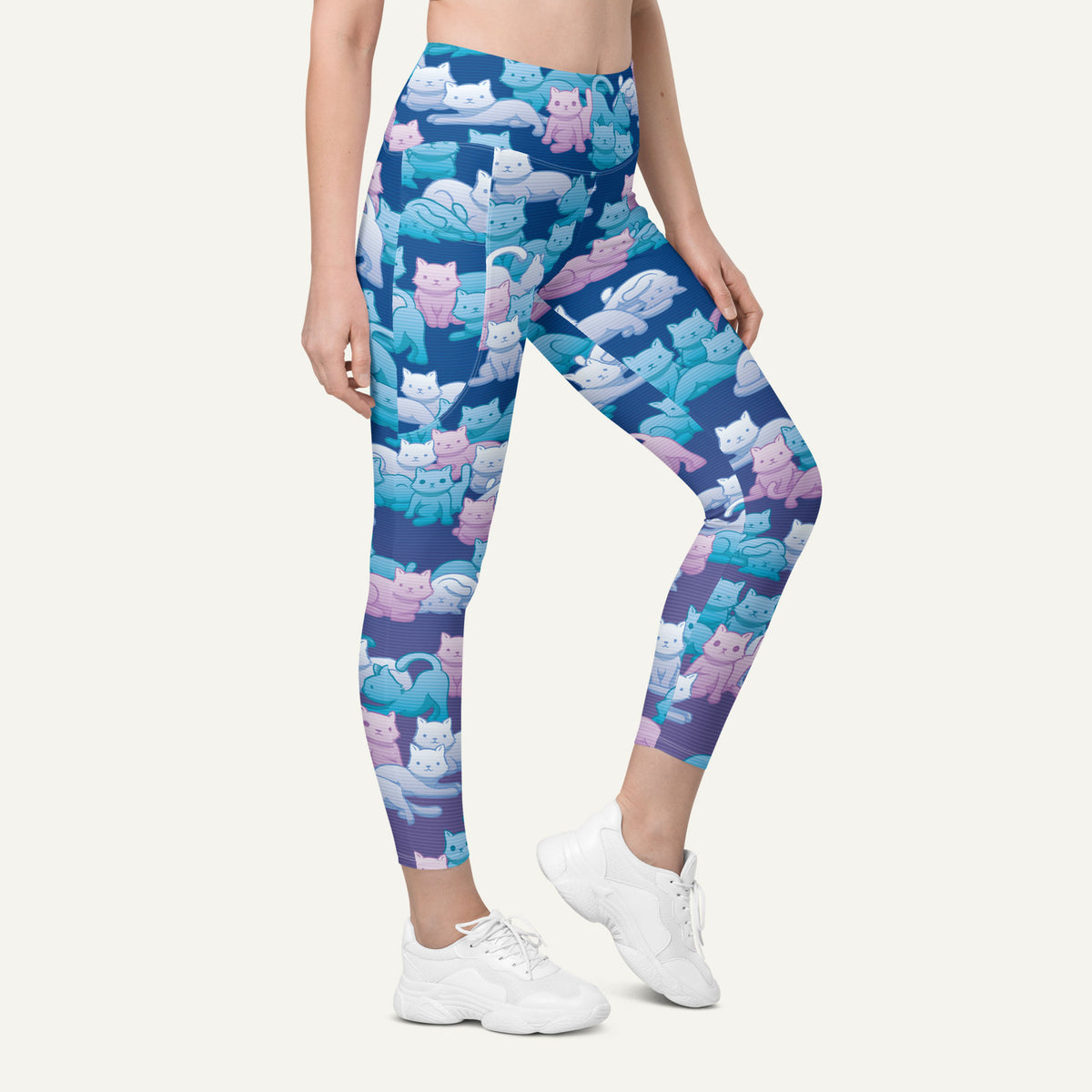 Y2K Camo Cats Pocket Leggings