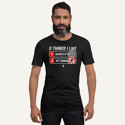 2 Things I Like Weightlifting And Not Running Men's Standard T-Shirt