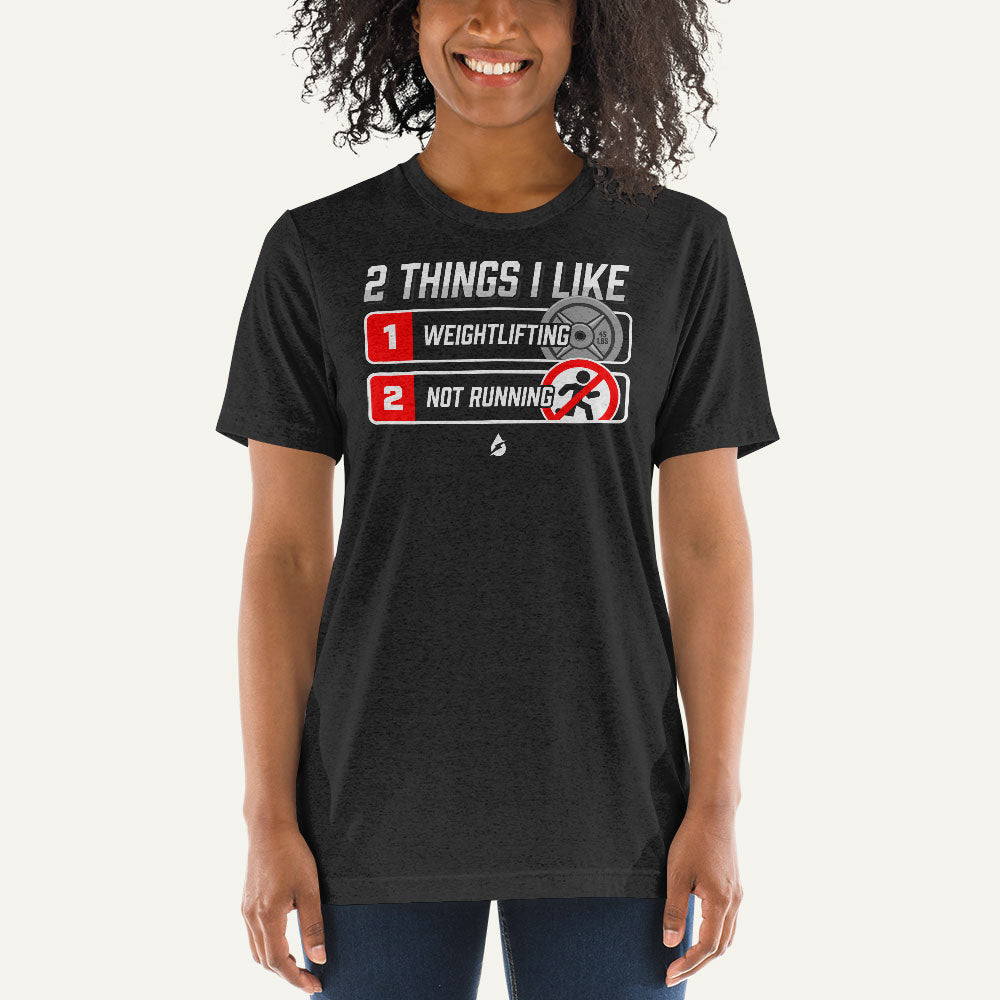 2 Things I Like Weightlifting And Not Running Men's T-Shirt