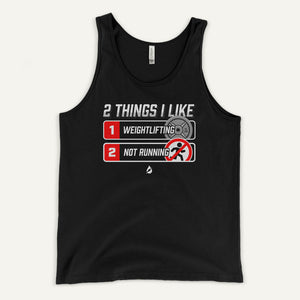 2 Things I Like Weightlifting And Not Running Men's Tank Top