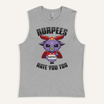 Burpees Hate You Too Men's Muscle Tank