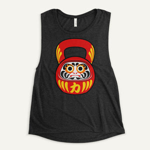 Daruma Doll Kettlebell Design Women's Muscle Tank