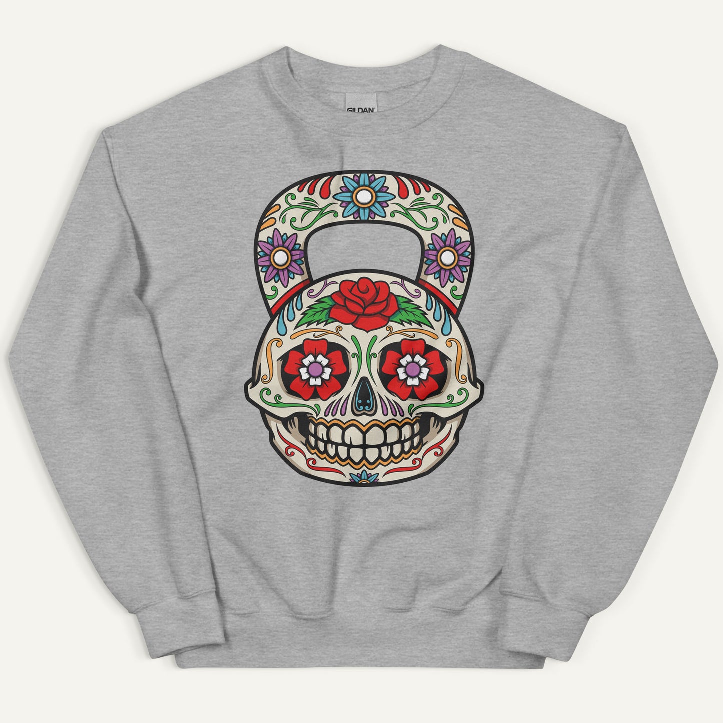 Dia De Los Muertos Kettlebell Design Sweatshirt