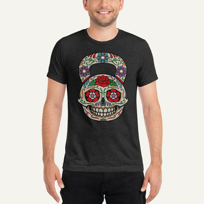 Dia De Los Muertos Kettlebell Design Men’s Triblend T-Shirt