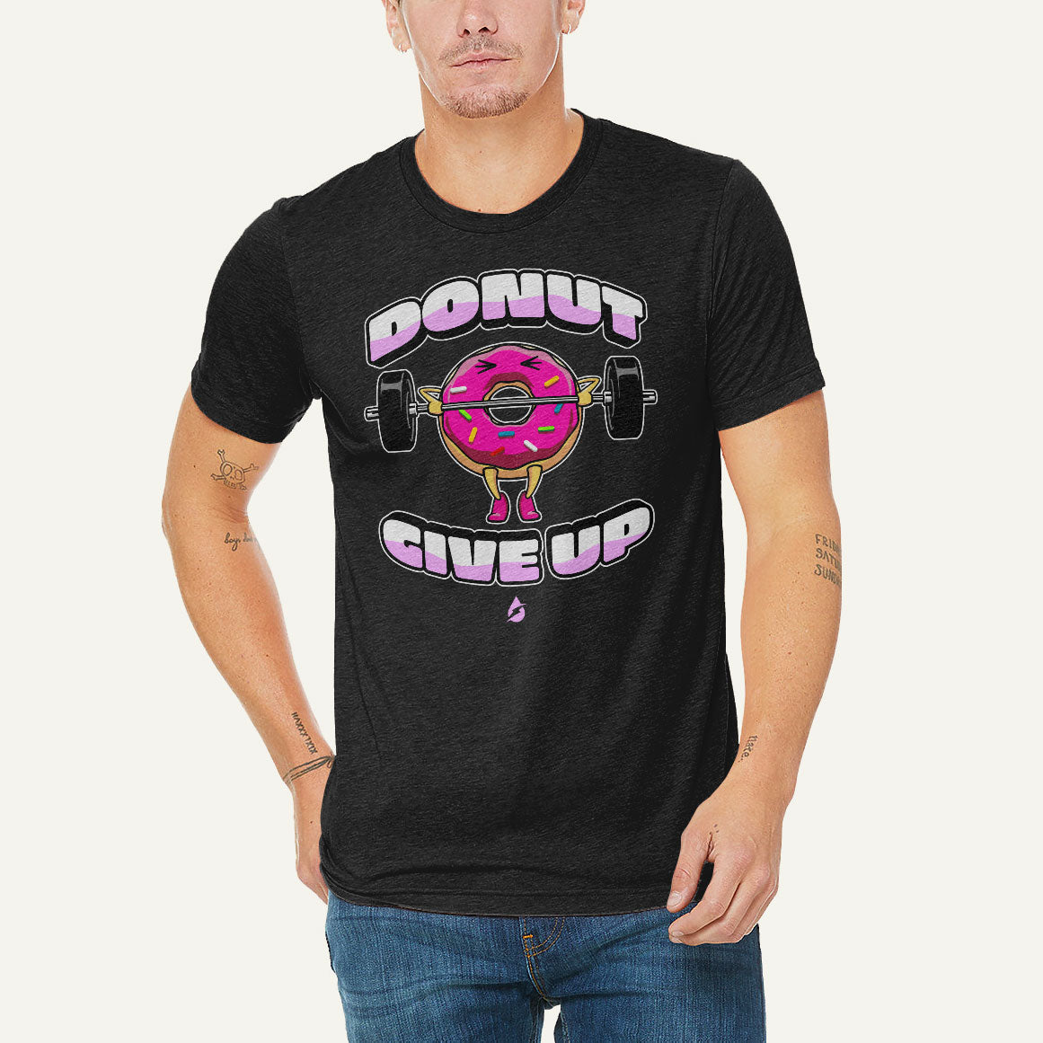 Donut Give Up Men's Triblend T-Shirt